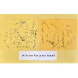 1959 British Lions rugby autographs - ex autograph album signed neatly in ink by 26 of the British