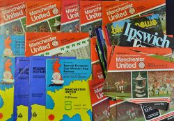 1977/78 Manchester United match programmes to include homes (27) plus away programmes (21),