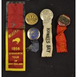 New Zealand Provincial Rugby Club badges c.1950's -fine collection of 5x pin badges to incl one each