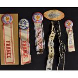 6x France Rugby Badges to New Zealand c.1961 - probably from the French tour to New Zealand in