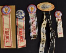 6x France Rugby Badges to New Zealand c.1961 - probably from the French tour to New Zealand in