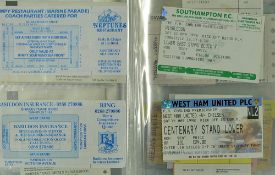 Interesting collection of football match tickets to include semi-finals, Arsenal, Manchester United,