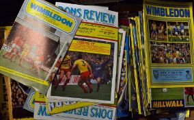 Selection of football programmes with a good mix of clubs to include Watford, Brentford, West Ham