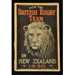 1930 British Lions Rugby Tour to New Zealand book - titled "With The British Rugby Team in New