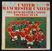 Manchester United 33rpm vinyl record entitled 'United, Manchester United, The Manchester United
