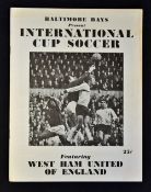 At the Memorial Stadium, Baltimore, USA - West Ham Utd v Wolverhampton Wanderers 2 May 1969 match