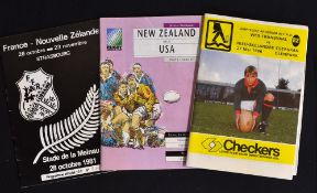 New Zealand Overseas Rugby programmes: Away v French Selection (Strasbourg) 28/10/81; as NZ