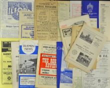 Assorted non-league football programmes from 1950s onwards including 1947/48 Edgware Town v