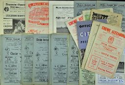 Collection of Chester home football programmes 1958 onwards to include 1958/59 York City, Watford,