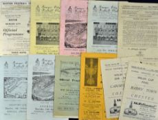 Collection of Welsh Club football programmes to include 1951/52 Wrexham v Chester (WC), 1955 Barry