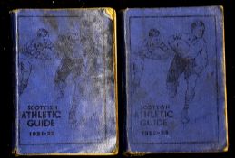2x early 1920's Rowan's & Co Glasgow "Scottish Athletic - Rugby Guides" pocket handbooks to incl