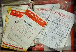 Selection of 1970s Workington FC football programmes with mainly homes and some aways, final