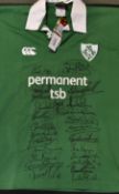 2005 Official Ireland Rugby Six Nations signed shirt - official merchandise shirt signed to the