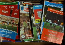 Comprehensive collection of England international home programmes from 1973 to 2016 virtually