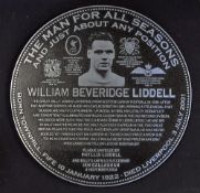 Unique Plaque for Billy Liddell of Liverpool FC - only 1 of 2 commissioned for Liverpool FC, one red