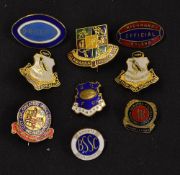 9x various Australian rugby leagues club brass & enamel pin badges to incl Illawarra, Richmond