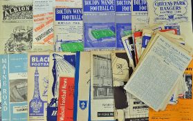 Selection of football programmes to include 1943/44 Aston Villa v Portsmouth (Charity match dated 13