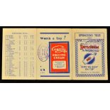 1937 South Africa Springboks Rugby tour to New Zealand fixture card - issued by Brylcreem stamped