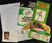 Collection of Ireland rugby programmes, tickets and ephemera from 1976-2004 incl signed items -