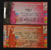 2x 2007 Rugby World Cup final and quarter-final match tickets to include the final South Africa (15)