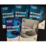 Rugby World Cup 2011 Programmes: Quintet from French games: Semi-final v Wales & Quarter final v
