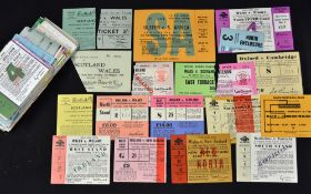 Large collection of big match rugby tickets from 1949 to date: approx. 180 interesting, wide-ranging