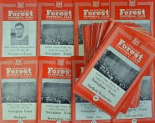 Collection of Nottingham Forest homes programmes 1960/61 to 1964/65 virtually complete, includes