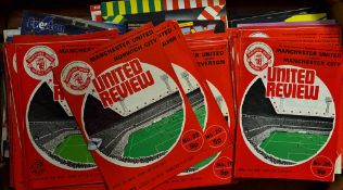 Collection of Manchester United home programmes mainly 1970's content including 1974/75 (2nd