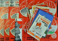 1970/71 Manchester United match programmes to include homes (31) including Aston Villa (FL Cup