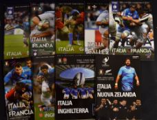 9x Italy Six Nations and Autumn series rugby programmes from 2012 -2116 to include vs New Zealand '