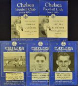 1949/50 Chelsea home football programmes includes Aston Villa, Sunderland, Huddersfield Town, 1950/