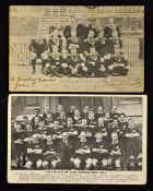 1924-5 New Zealand Rugby Football Team postcard - with full fixture list and results up the match