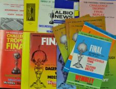 Collection of FA Challenge Trophy Final football programmes from 1970 to 1988 with semi-finals,