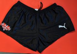 Pair of New Zealand Rugby League international shorts from 1999 Tri Series