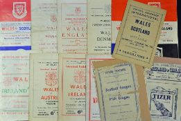 Wales international home programmes to include 1946 Scotland (Souvenir-Ross), 1950 Ireland, 1954