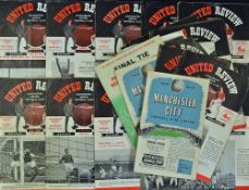 1960s Manchester United football programmes to include 1957 v Manchester City (A), 1958/59 v