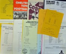 Oldham Athletic single sheet football programmes mainly 1980s to include 192 Leeds united, 1981