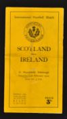 1934 Scotland v Ireland Rugby Programme: Murrayfield's usual slim orange 8pp issue, with equally