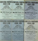 Selection of Chester home programmes 1946/47 Doncaster Rovers, Lincoln City, Stoke City (FAC),