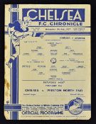 1936/37 Chelsea v Arsenal London Combination football programme dated 10 February 1937, single