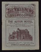 Rare 1924 North Midlands v New Zealand All Blacks Invincibles rugby programme - played at Aston