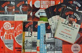 Collection of Manchester United home football programmes to include 1955/56 Blackpool,