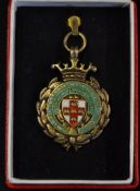 1969/70 Yorkshire County Northern RFL Challenge Cup winners medal - silver gilt and enamel medal