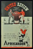1946/47 Manchester United v Preston North End match programme dated 5 October 1946. Slight crease,