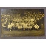 C.1923/24 Sunderland Team Photograph laid down to card, black and white size 200x125mm, overall