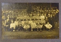 C.1923/24 Sunderland Team Photograph laid down to card, black and white size 200x125mm, overall