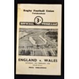 1946 England v Wales Rugby Programme: 'Victory' international still with usual Twickenham style of