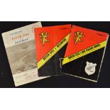 1959 British Lions Rugby Programmes: trio of provincial clashes, all won by the Lions, v Auckland, v