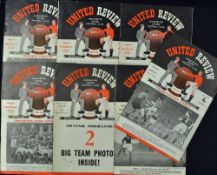 Manchester United home programme collection to include 1954/55 Sheffield Wednesday, Spurs, Bolton