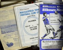 Collection of Macclesfield Town football programmes from 1960s onwards good content of 1970s too,